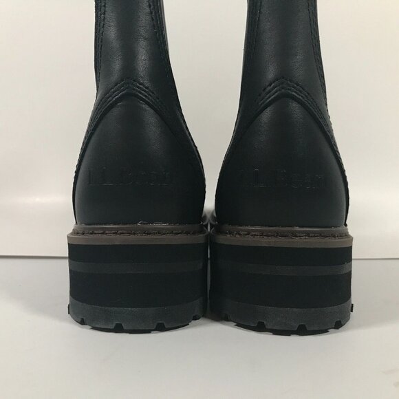 LL Bean Camden Hill Chelsea Black Pull On Boots Womens US 10M UK 8 EU 40.5 - Picture 6 of 16